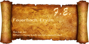 Feuerbach Ervin névjegykártya